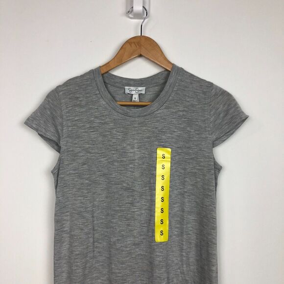 NWT Jessica Simpson Women's Midi T Shirt Dress Heather Gray Short Sleeve Small - Picture 3 of 6